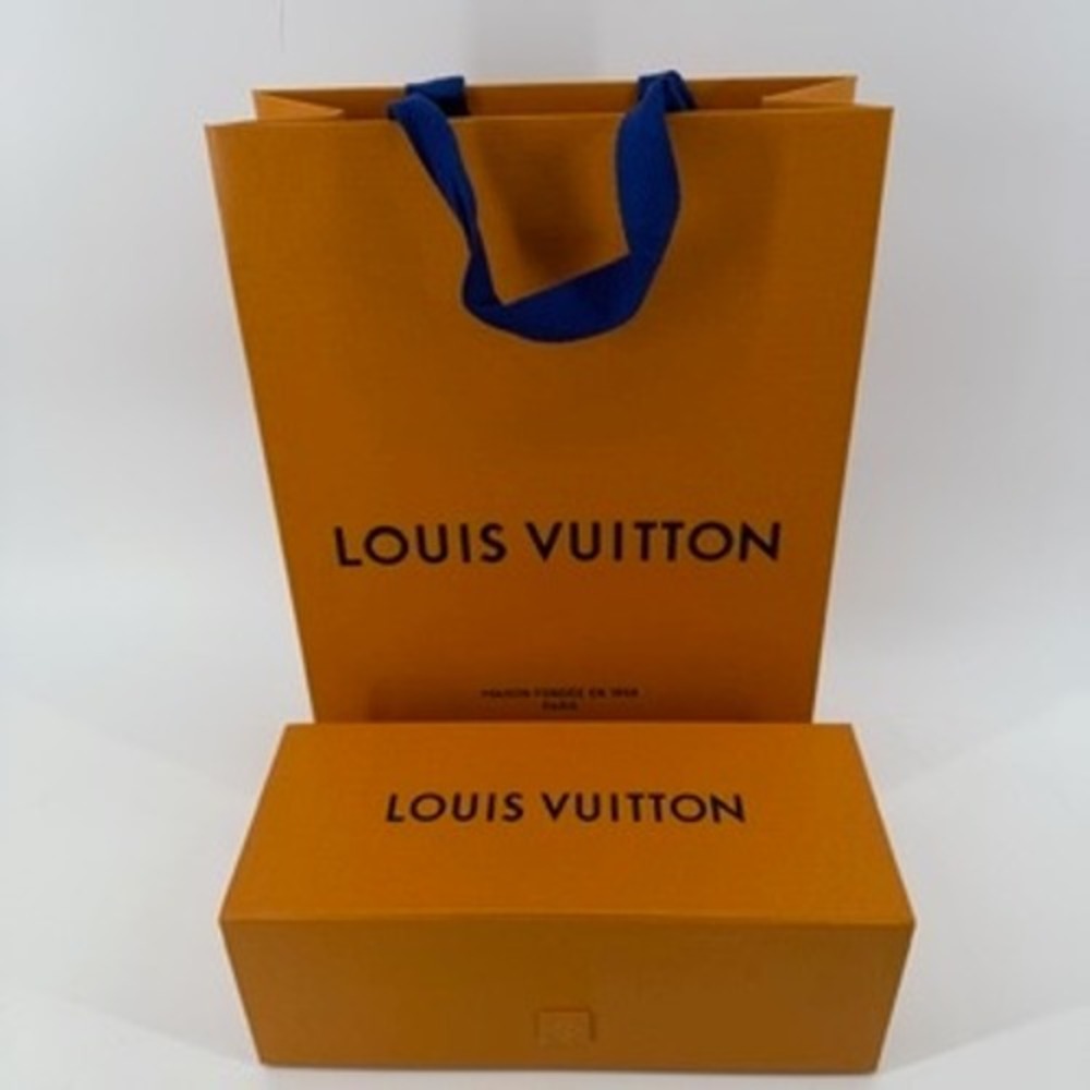 Louis Vuitton Orange Magnetic Gift Box and Shopping Bag Set Luxury Packaging